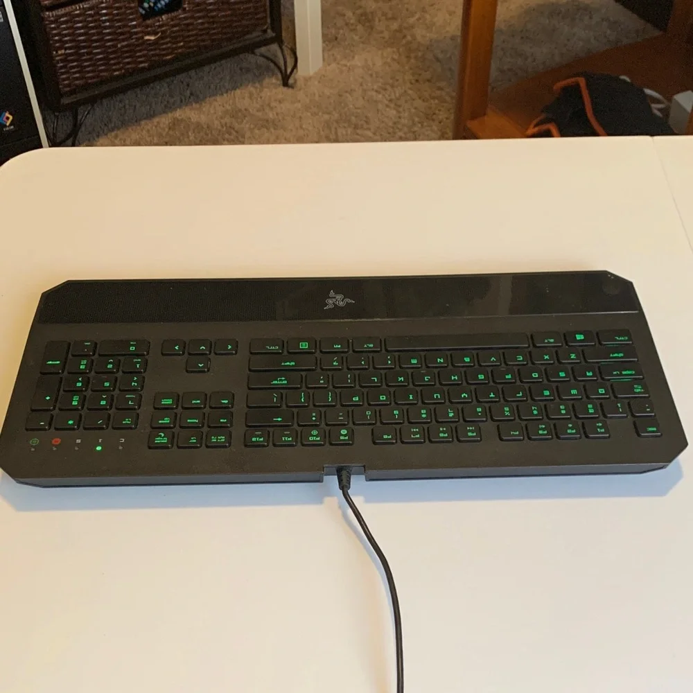 Wired Black Gaming Keyboard with Green Backlight